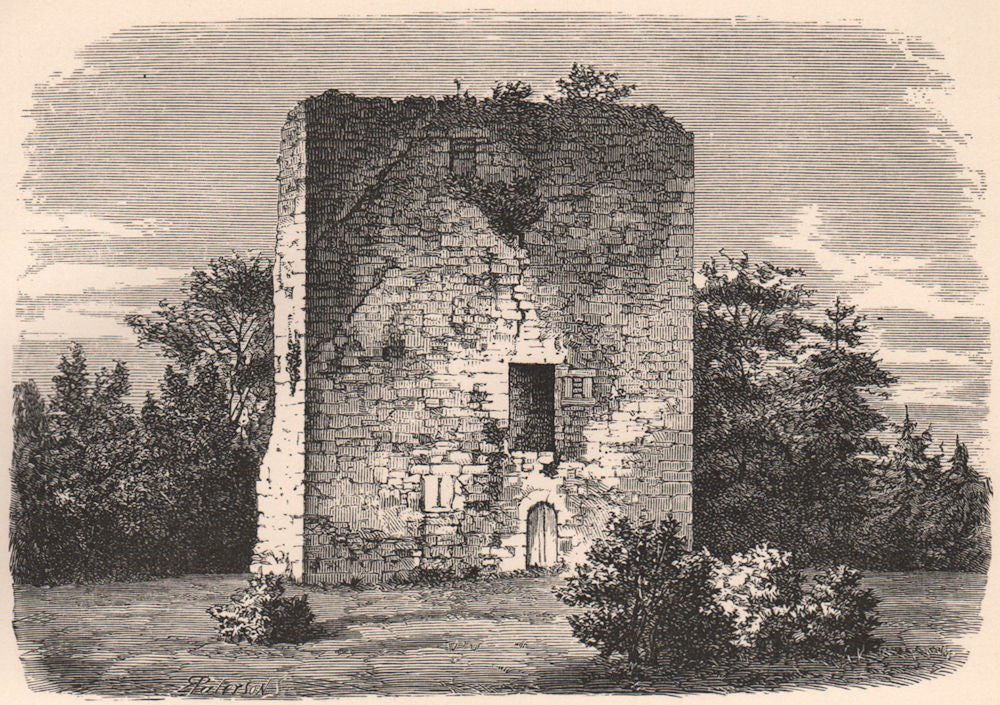 DUMBARTONSHIRE. Old Rossdhu Castle. Scotland 1885 antique print picture